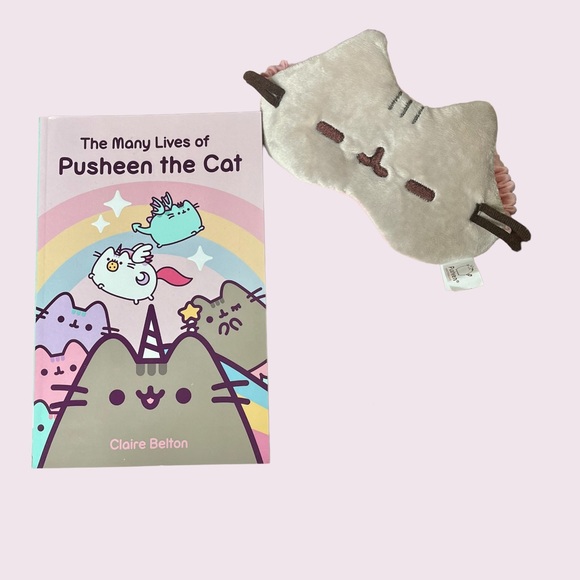 Pusheen Cat Eye Mask & Illustrated Pusheen the Cat Book Bundle Kawaii Gift Set - Picture 3 of 16